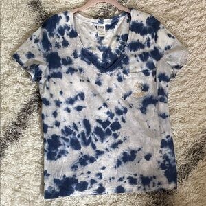 PINK PITT Blue Tie-Dye Tee
